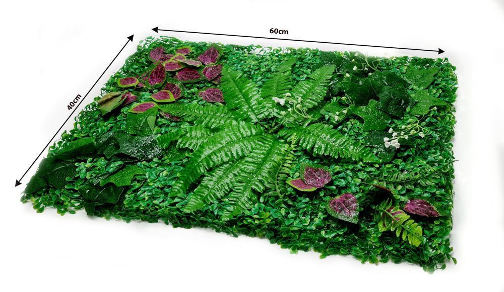 Artificial plant wall with customizable flowers and leaves 60x40cm - Image 7