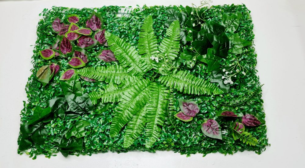 Artificial plant wall with customizable flowers and leaves 60x40cm - Image 2