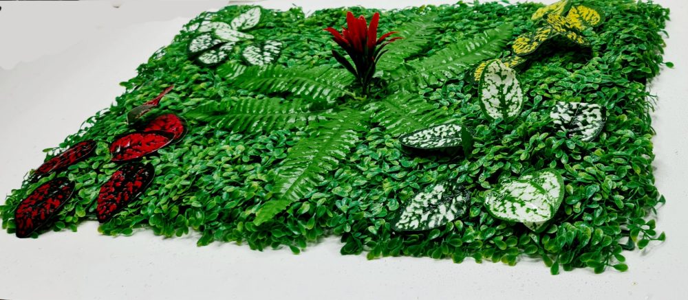 Artificial plant wall with customizable flowers and leaves 60x40cm - Image 8