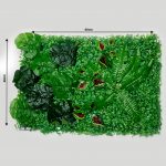 Artificial plant wall with customizable flowers and leaves 60x40cm