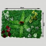 Artificial plant wall with customizable flowers and leaves 60x40cm