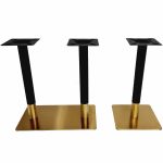 Cast Iron Table Legs - Black & Gold