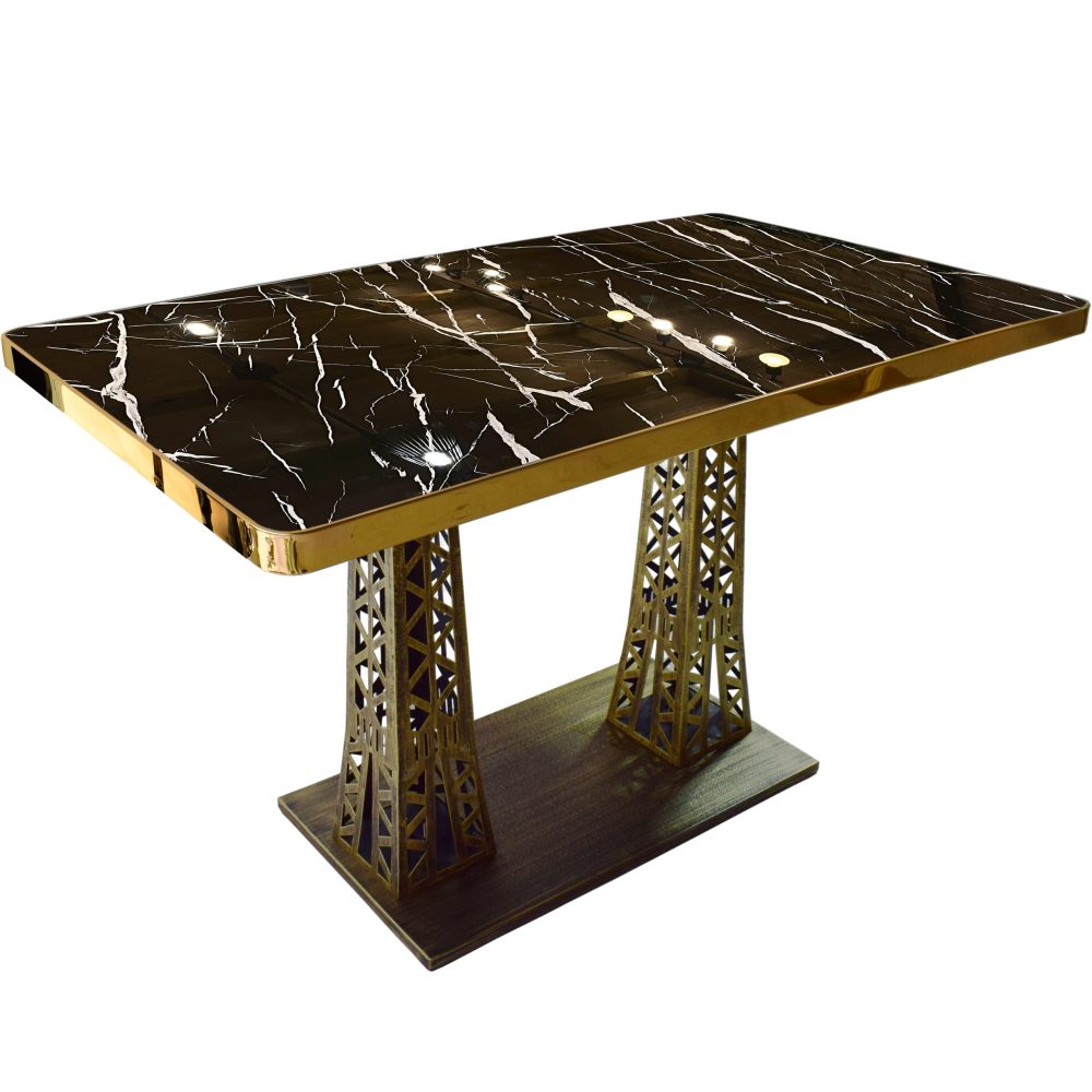 Marble Dining Table 4-6 Seat Ornate Base - Image 7