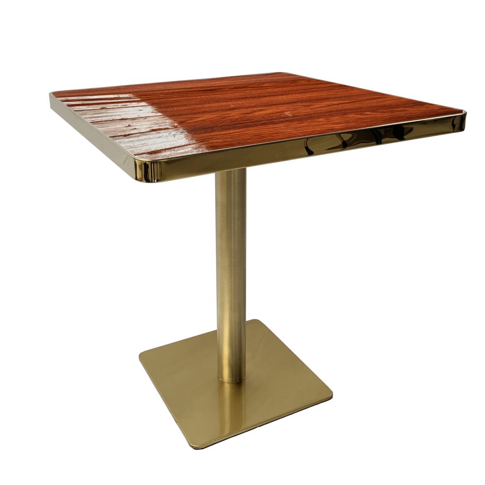 Midnight Gold Marble 2-4 Seat Table with Gold Cast Iron Legs - Image 6