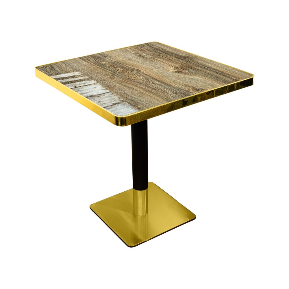 Marble Table Black & Gold Base