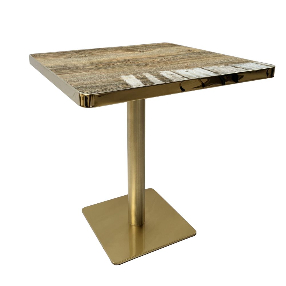 Midnight Gold Marble 2-4 Seat Table with Gold Cast Iron Legs - Image 7