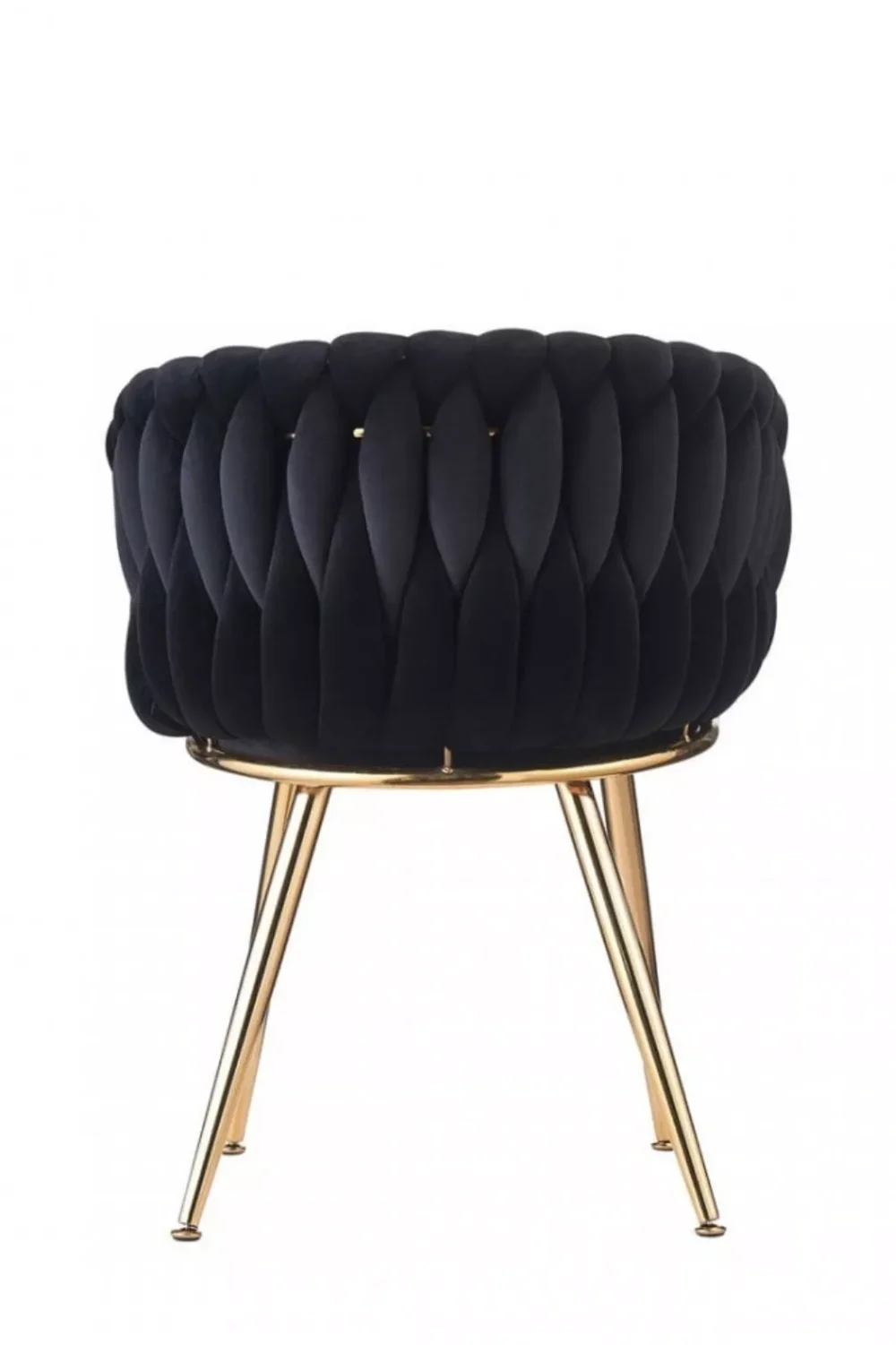 Wave Velvet Armchair with Gold Metal Legs - Image 8