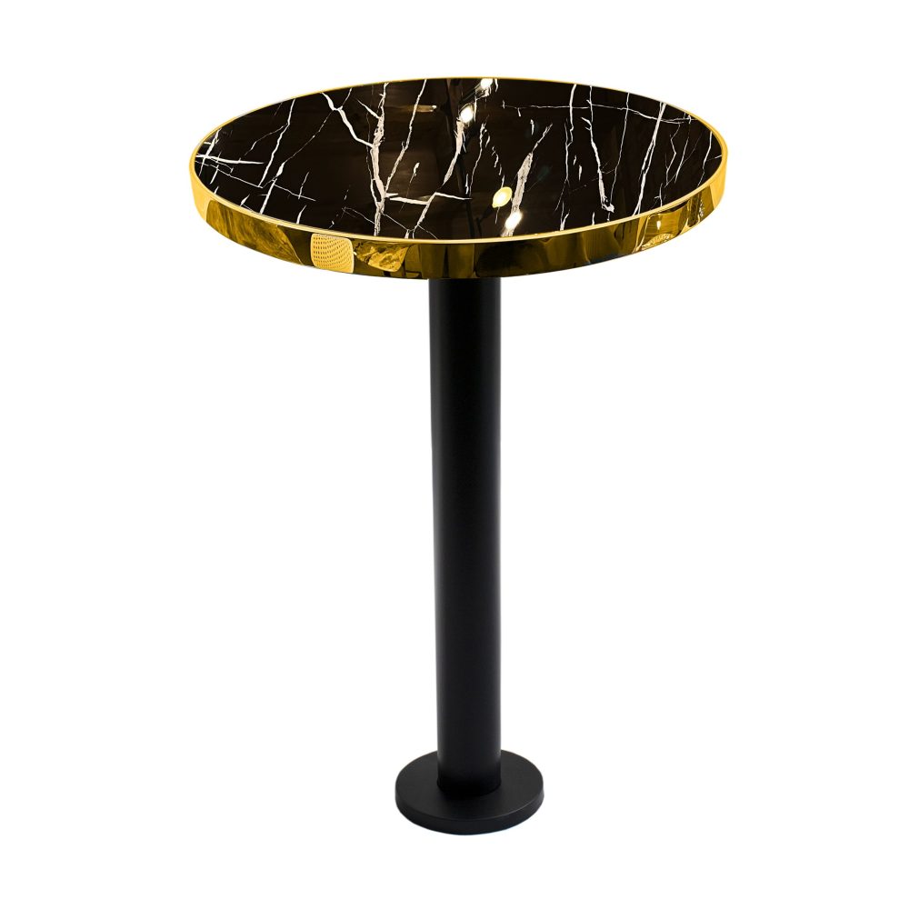 Round Poseur Table With Black Fixed Base: Ideal for bars and restaurants - Image 3