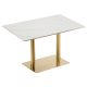 rectangular table engineered for durability and for any environment.