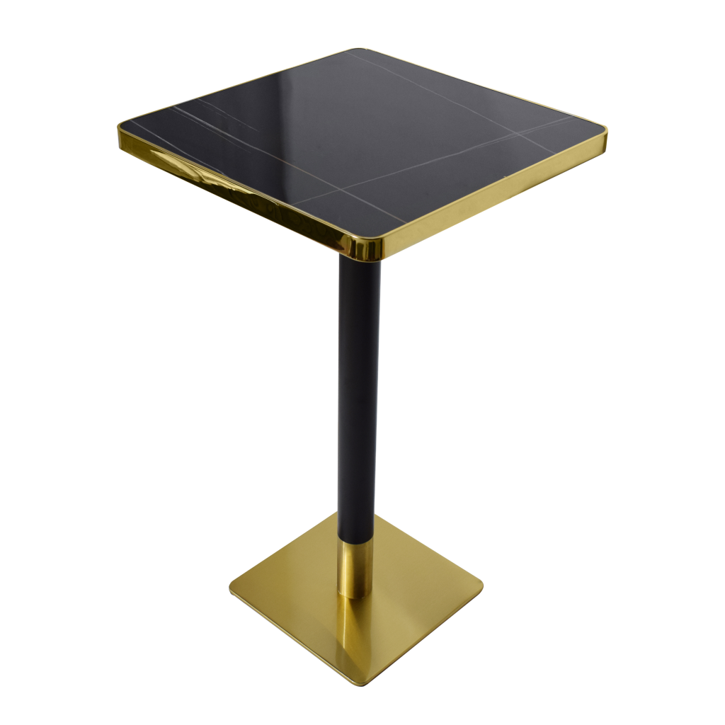 Poseur Table Marble Black