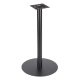 Sleek black table base with a circular stand. Suitable for any table top to withstand all pressure.