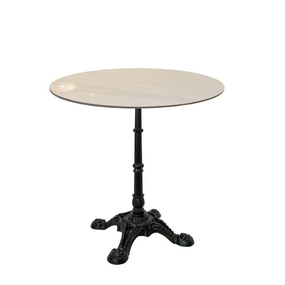 Round marble tables for restaurants, cafes hotels