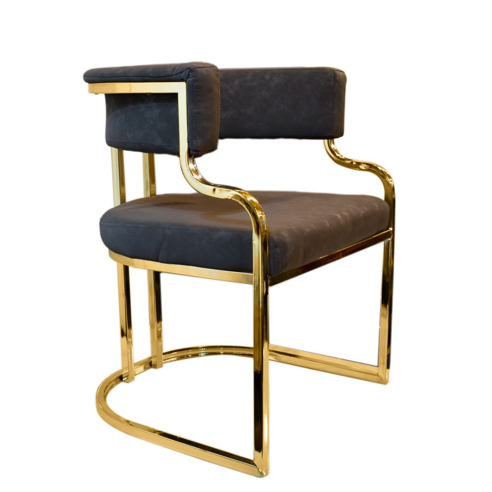 Suede Faux Leather Dining Chair