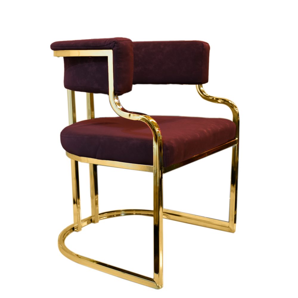 Suede Faux Leather Dining Chair
