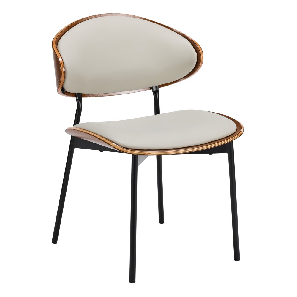 Cream Faux Leather Chair