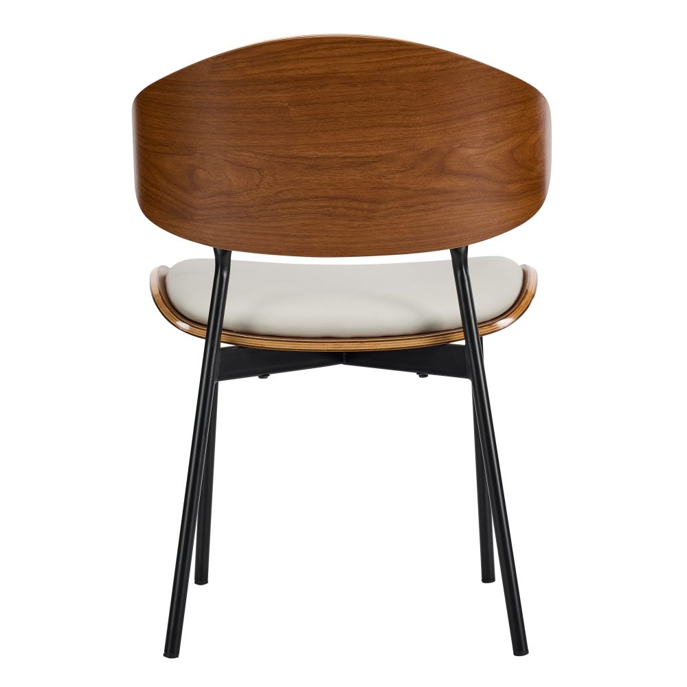 Cream Faux Leather Chair