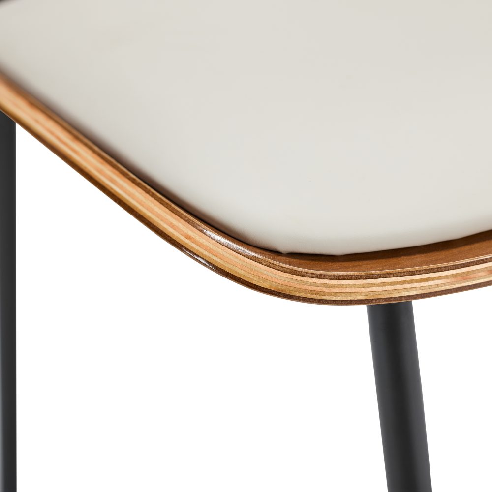 Cream Faux Leather Chair