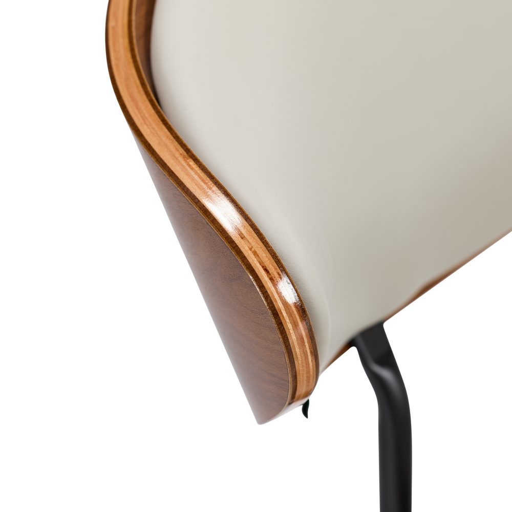 Cream Faux Leather Chair