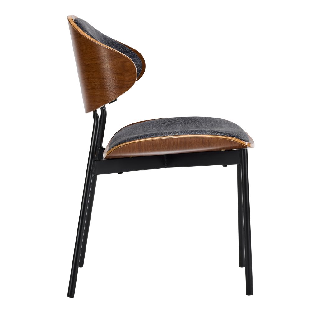 Blue Caramel Faux Leather Chair