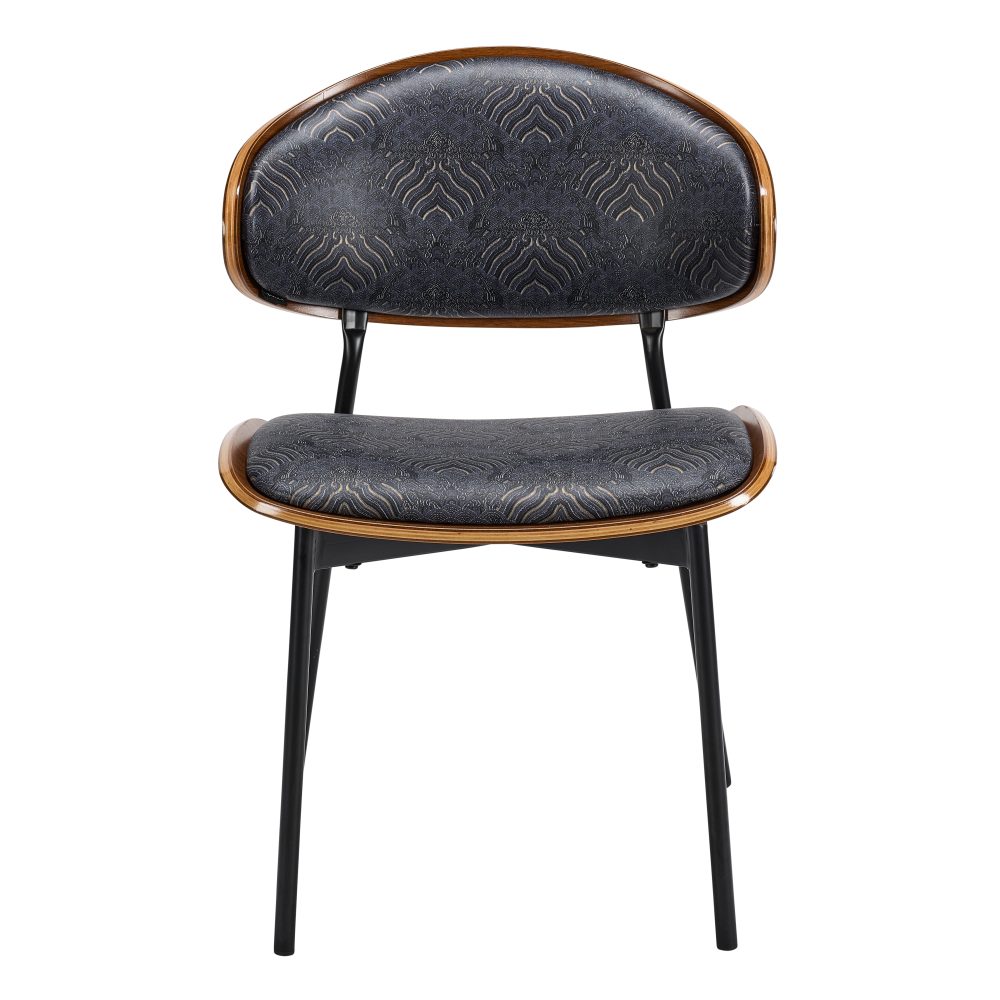 Blue Caramel Faux Leather Chair