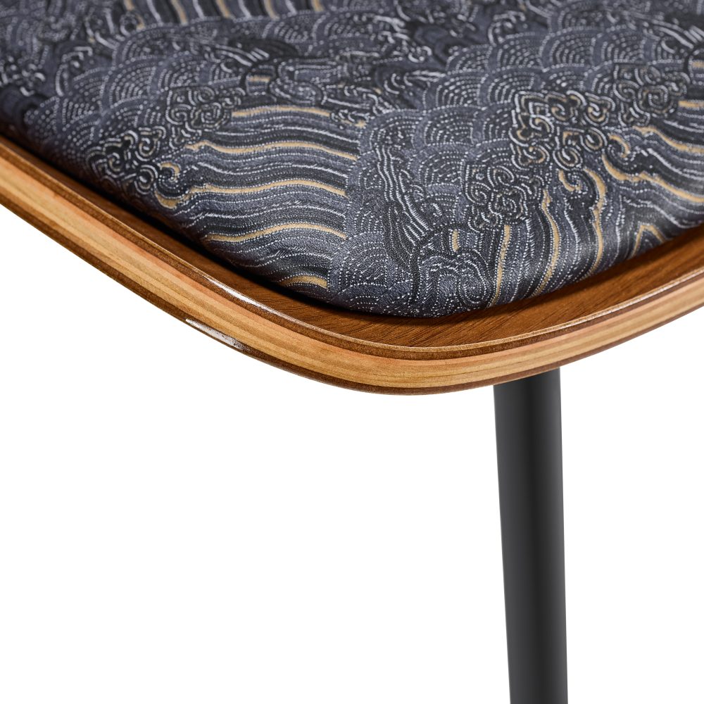 Blue Caramel Faux Leather Chair