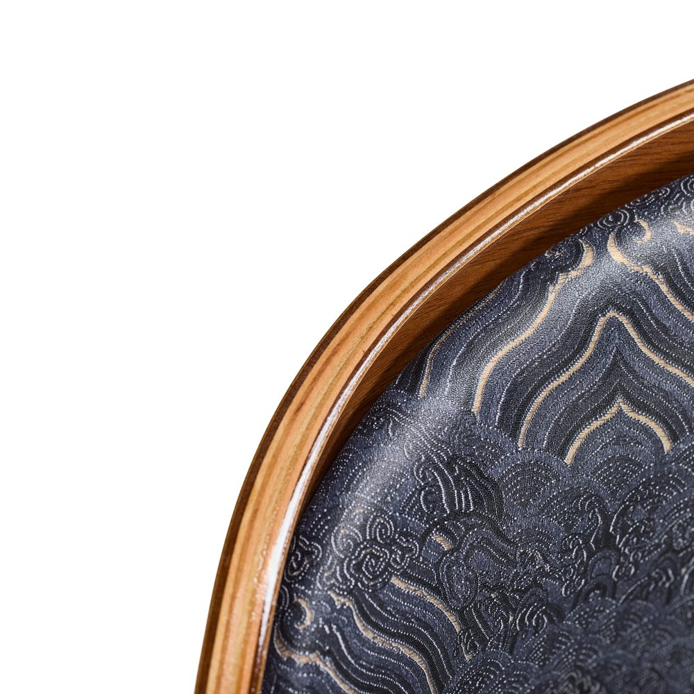 Blue Caramel Faux Leather Chair
