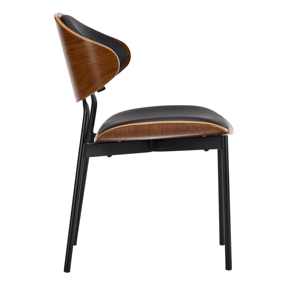 Black Faux Leather Chair
