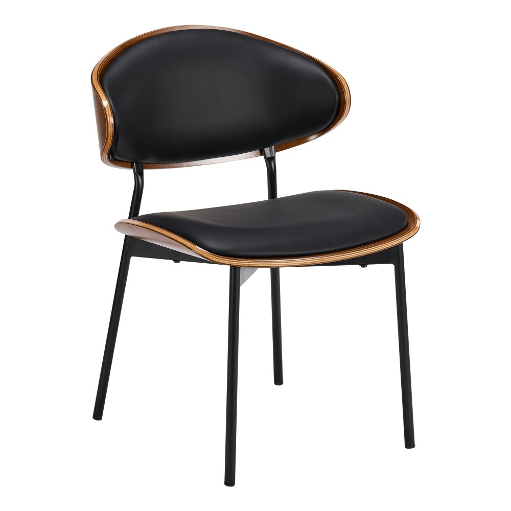 Black Faux Leather Chair