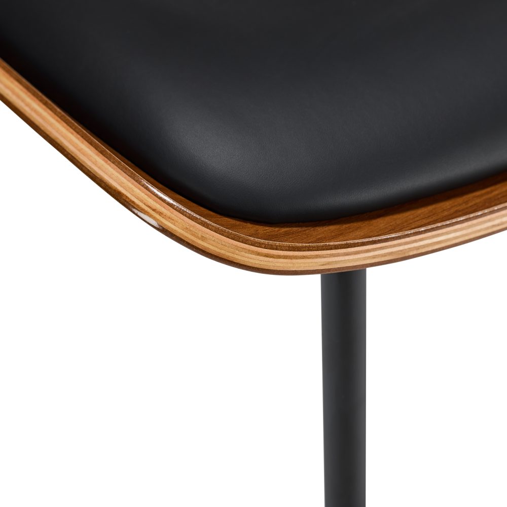 Black Faux Leather Chair