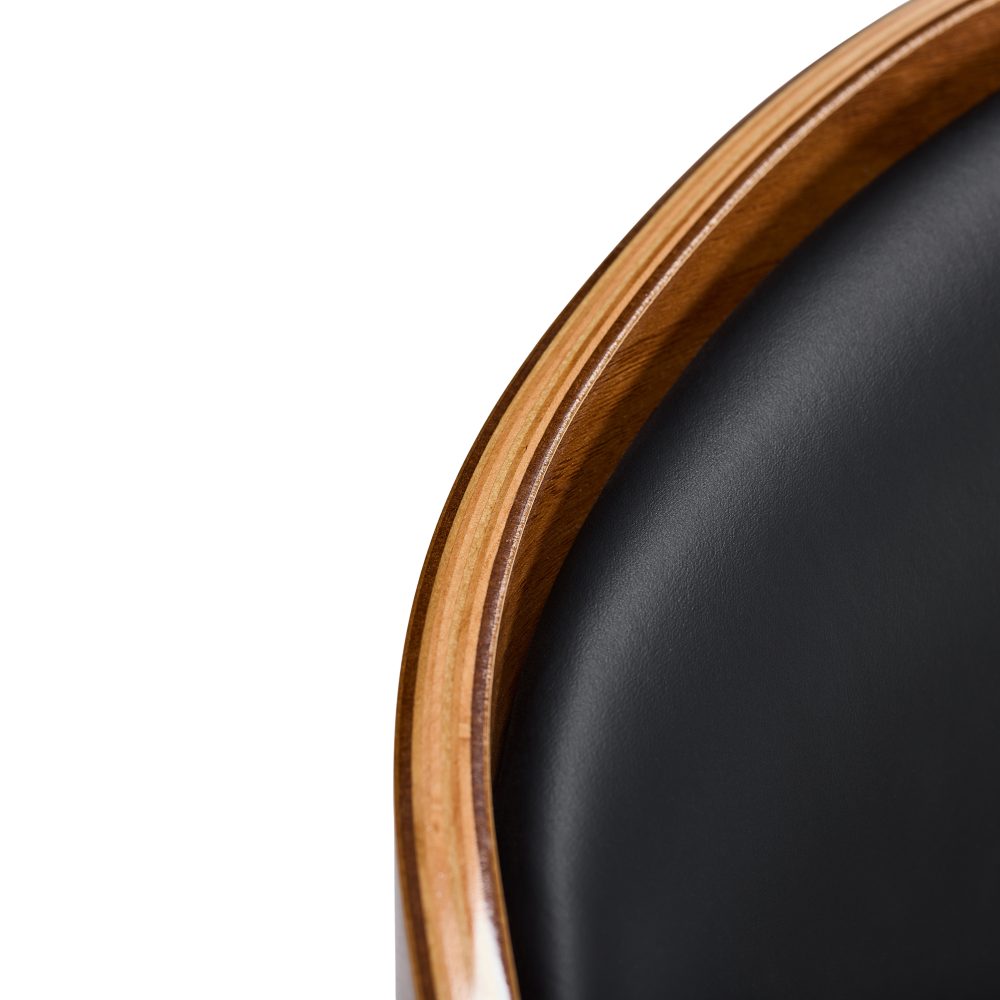 Black Faux Leather Chair