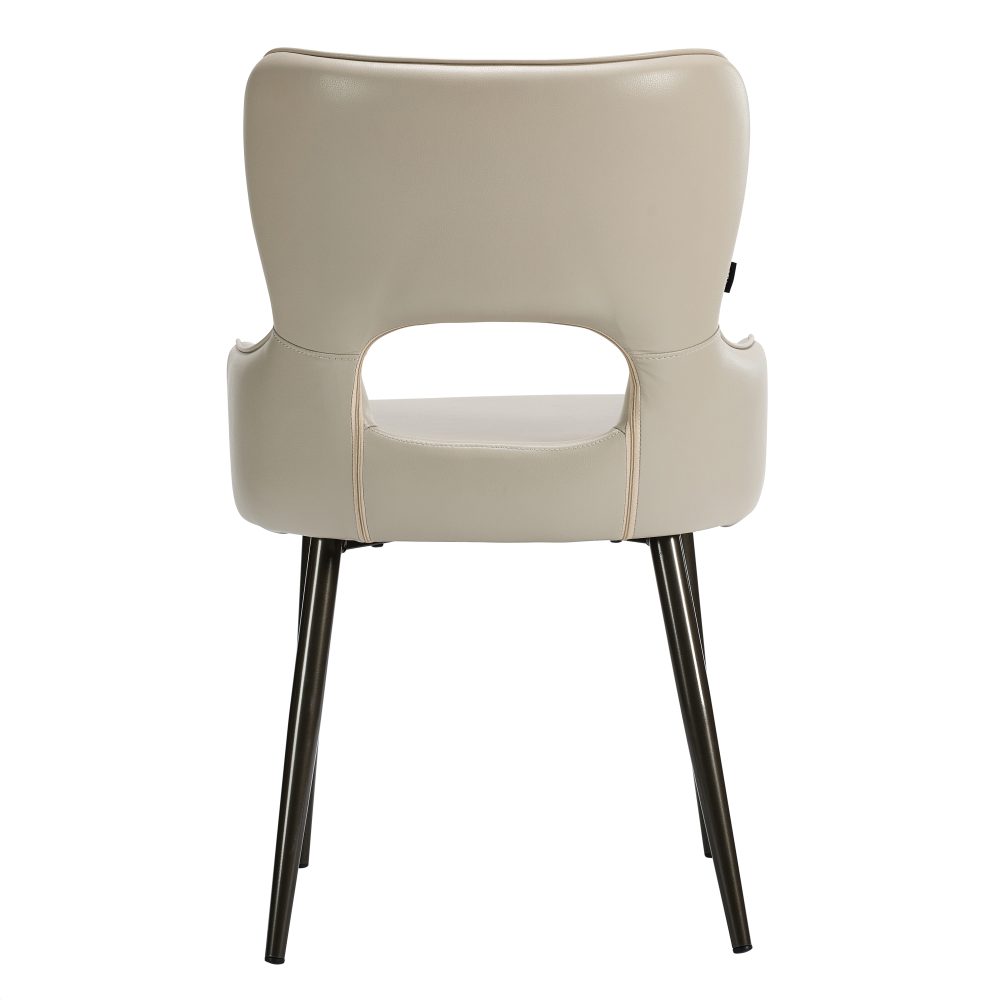 Off White Leather Dining Chair