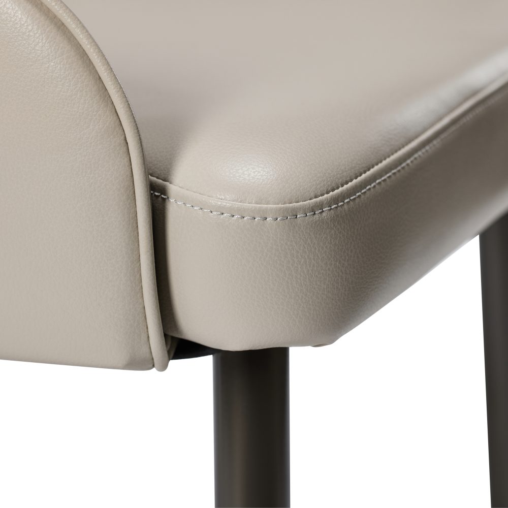 Off White Leather Dining Chair