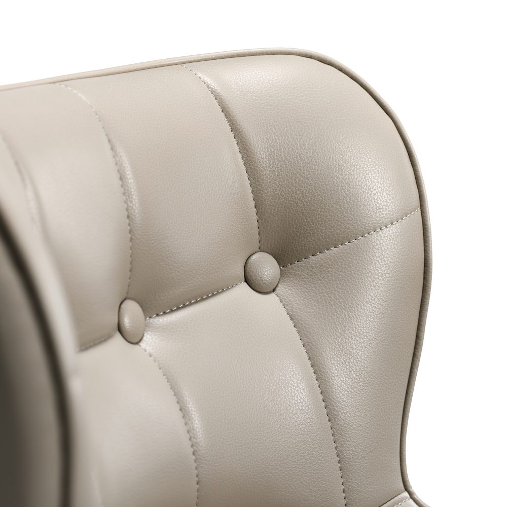 Off White Leather Dining Chair