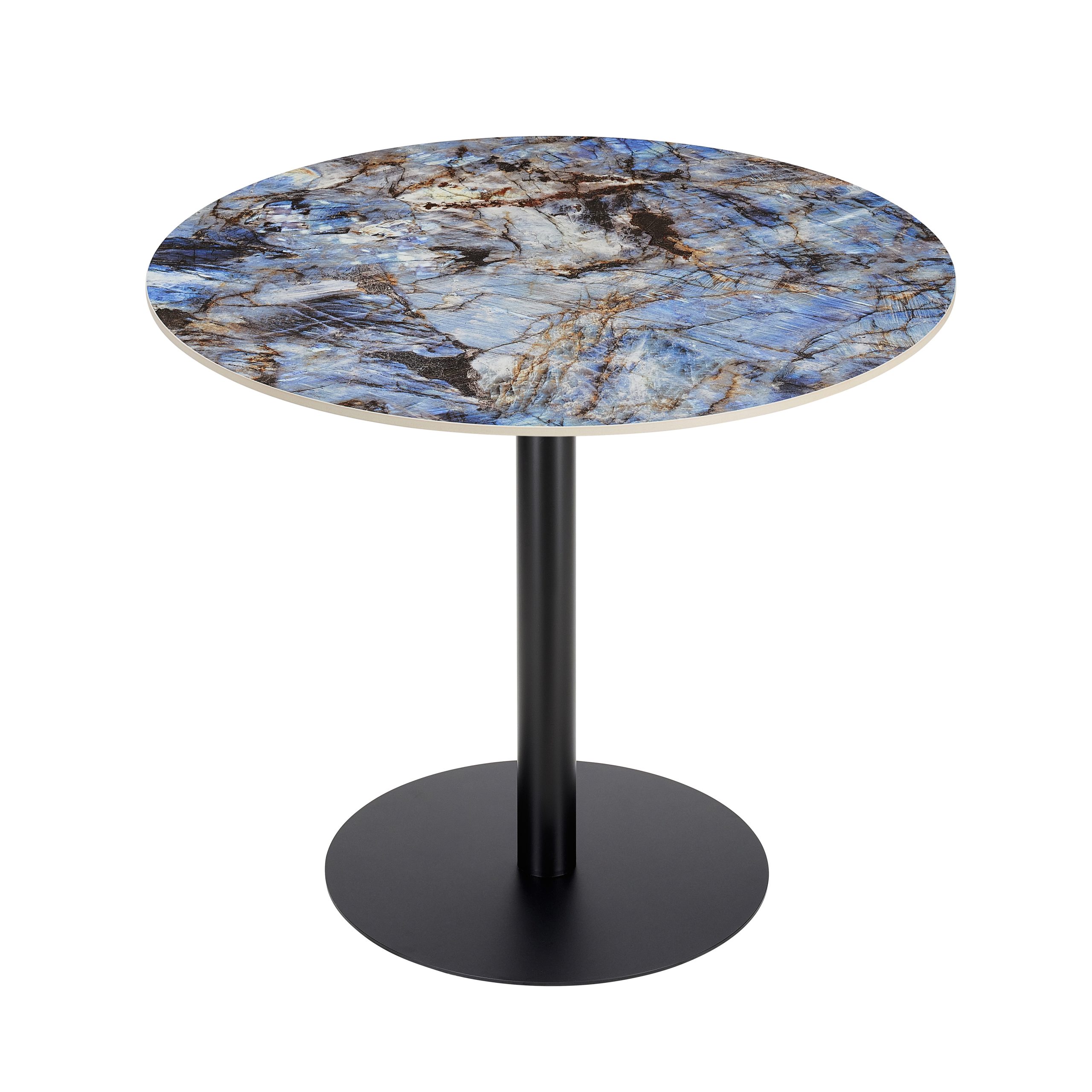 Round Starry night table. Suitable for all environments including bars, restaurants and homes. Solid bases available in gold, black or both.