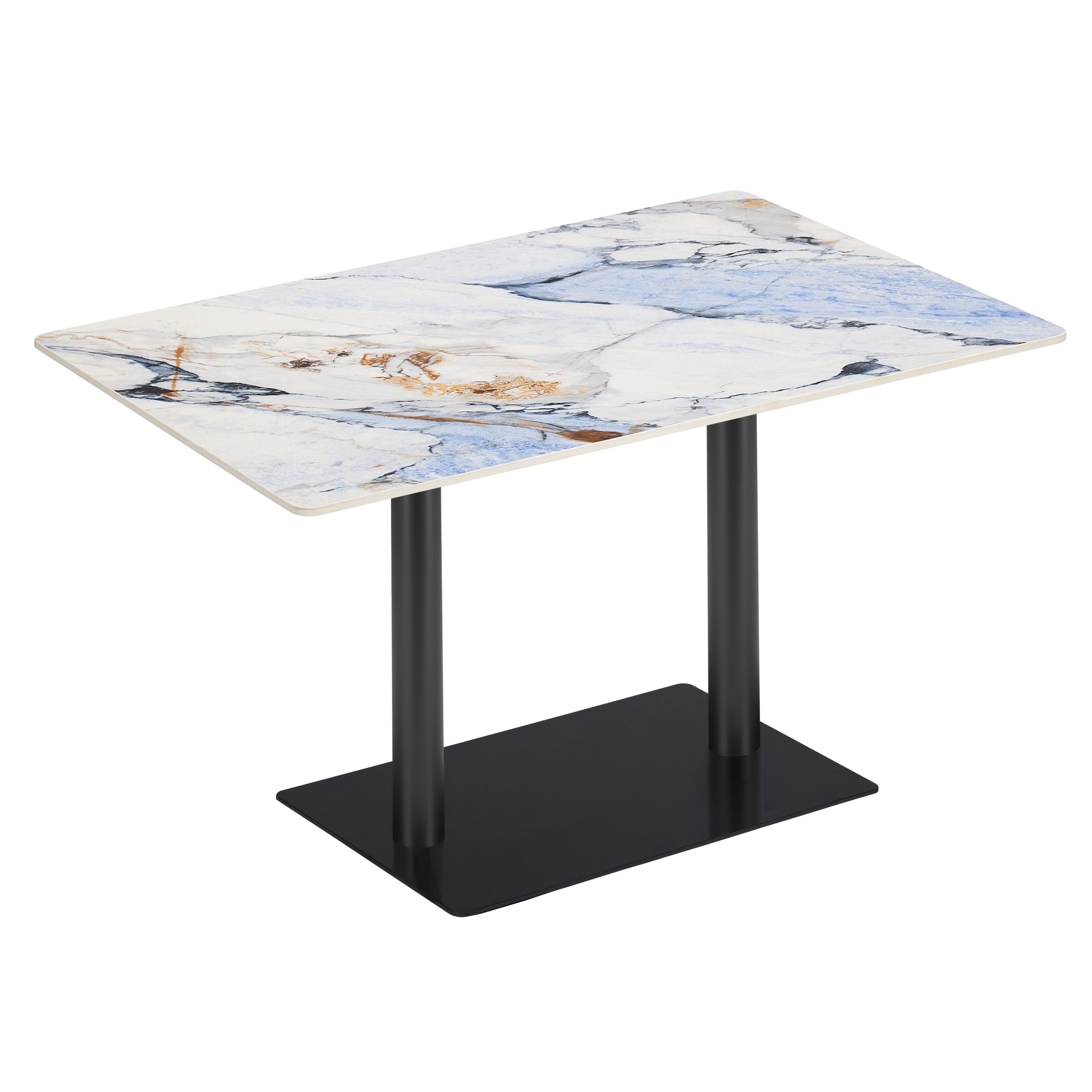 Ocean Blue Marble Hospitality Table - 4-8 Seater - Image 4