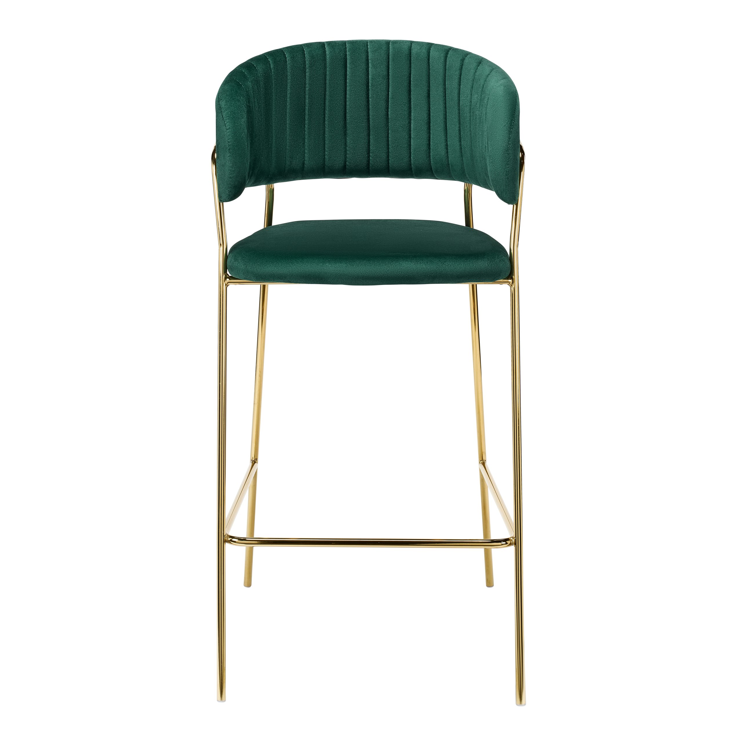 Green Velvet Bar Stool - Image 5