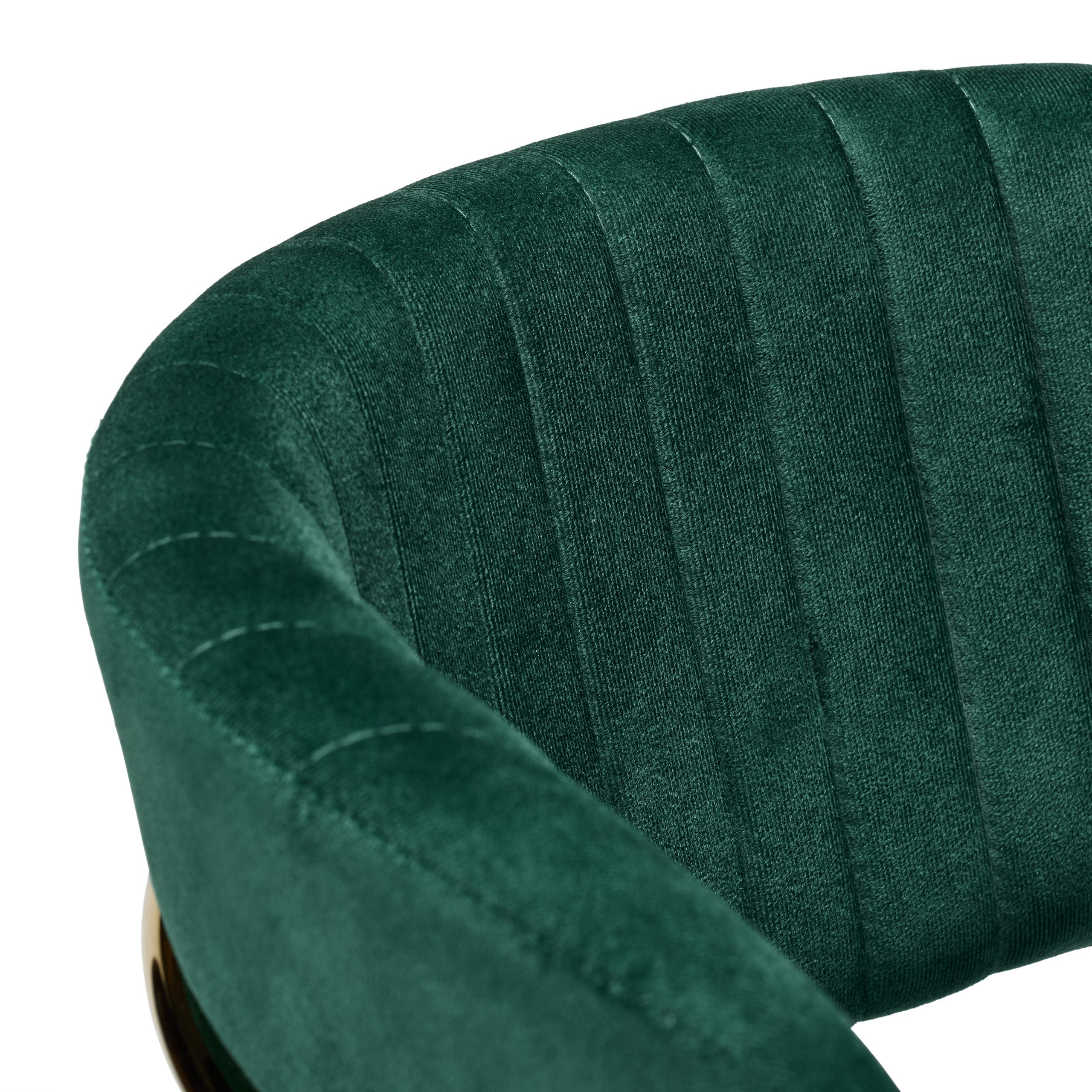 Green Velvet Bar Stool - Image 6