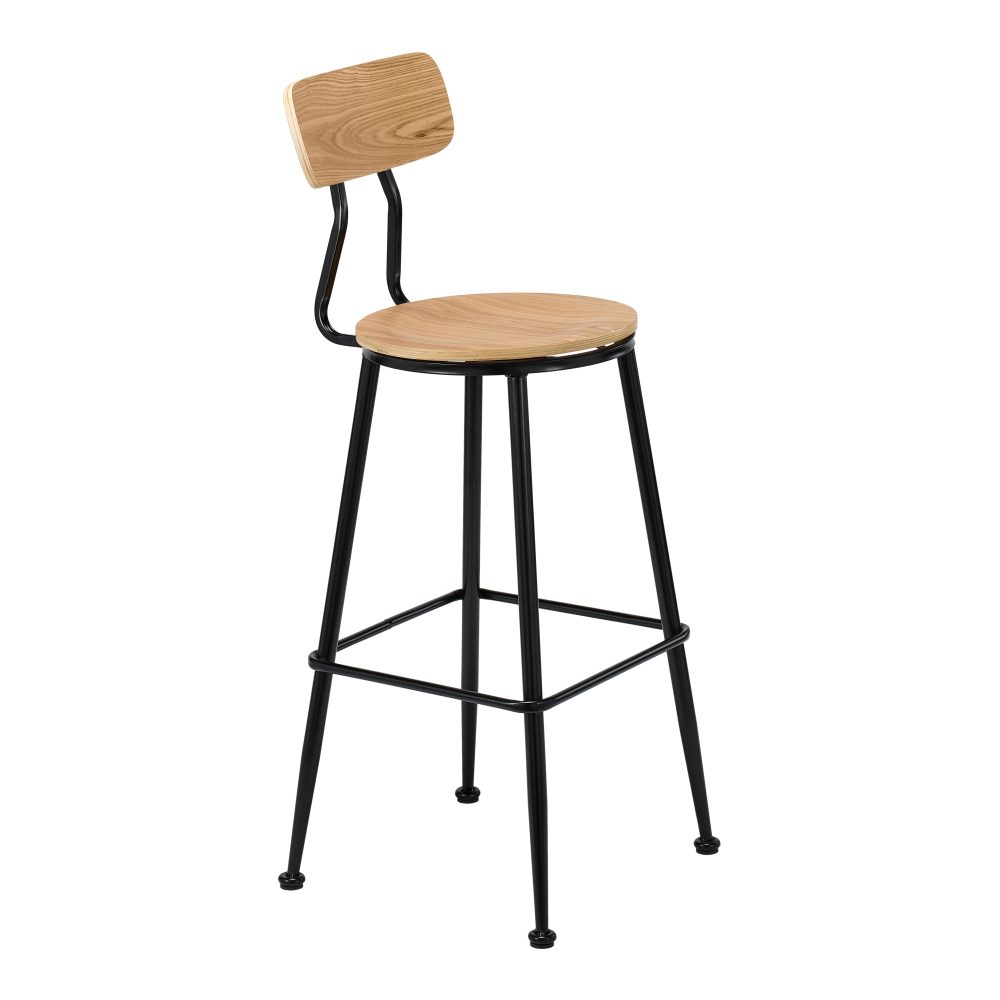 A sleek bright designed bar stool. This would look amazing for any setting with great comfort.