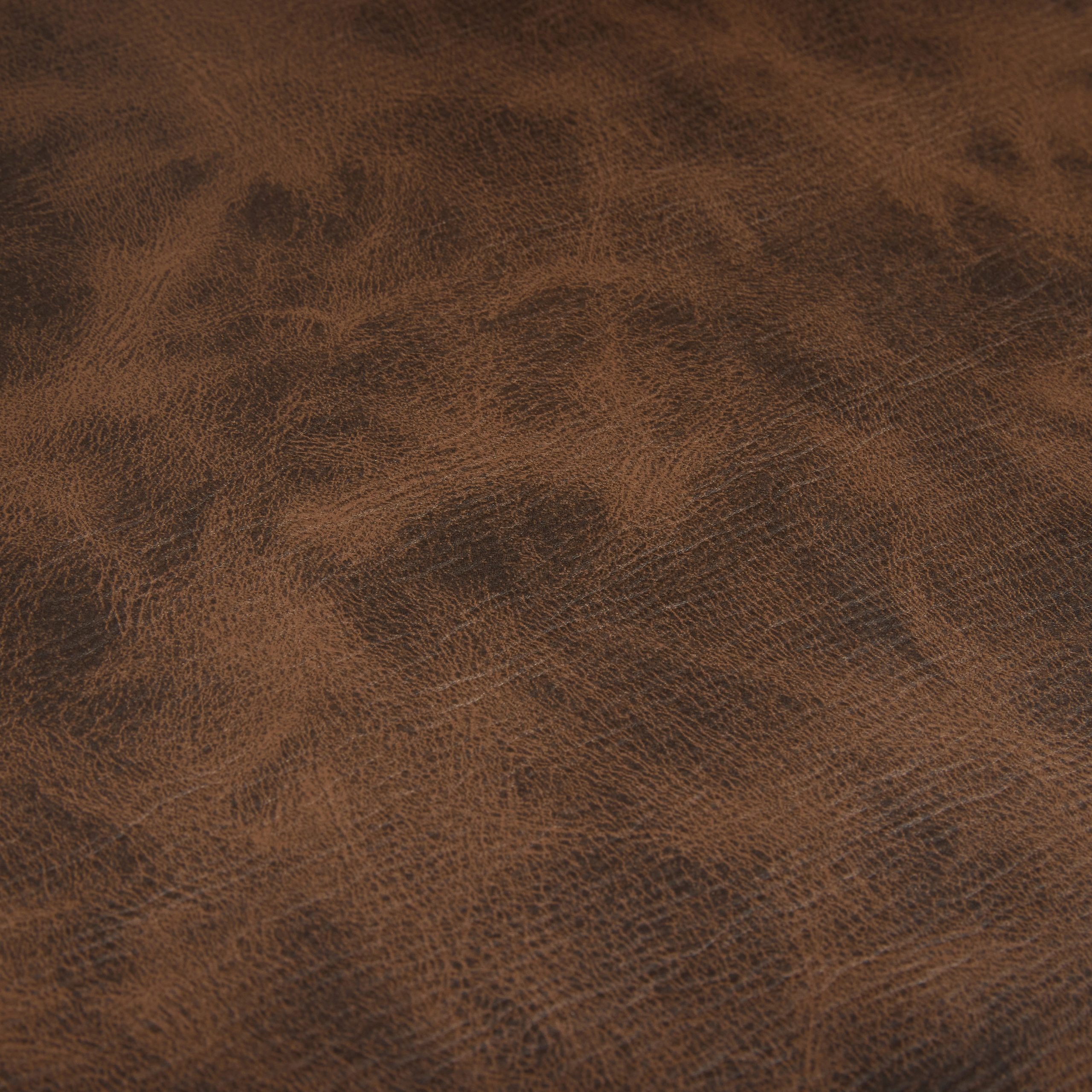 Commercial Leather Dining Chair – Brown with Black & Gold Legs - Image 8