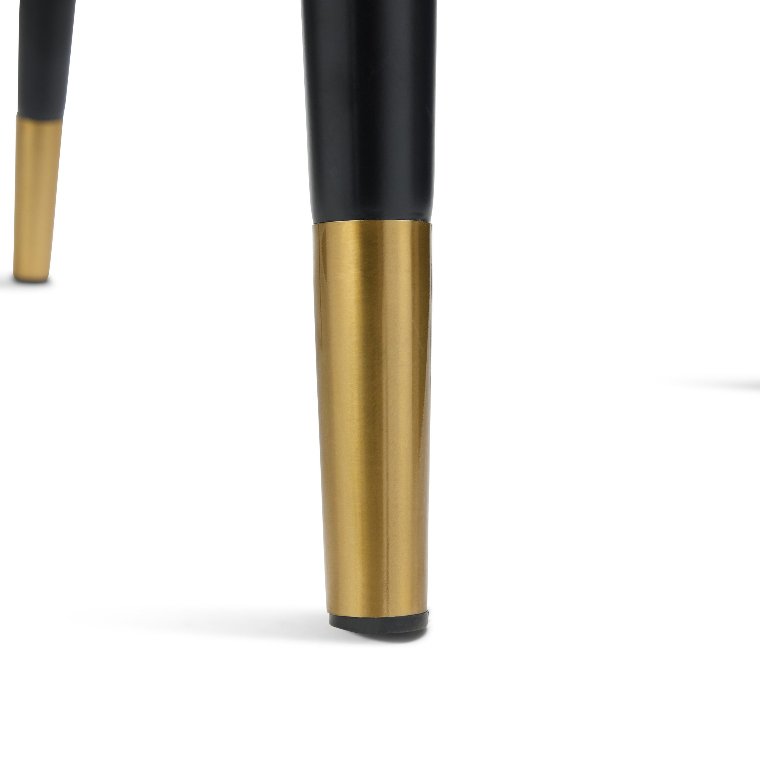 Commercial Leather Dining Chair – Brown with Black & Gold Legs - Image 9