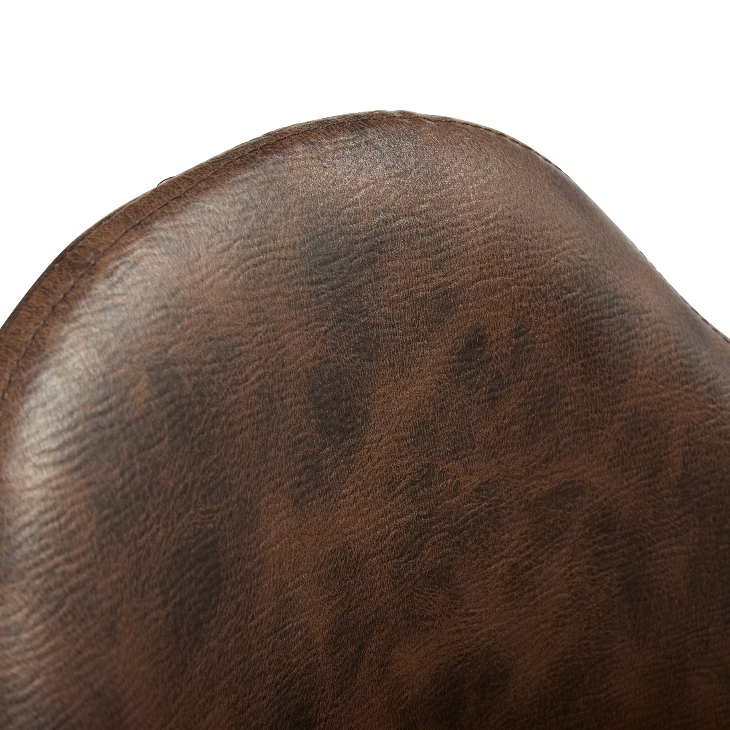 Commercial Leather Dining Chair – Brown with Black & Gold Legs - Image 7